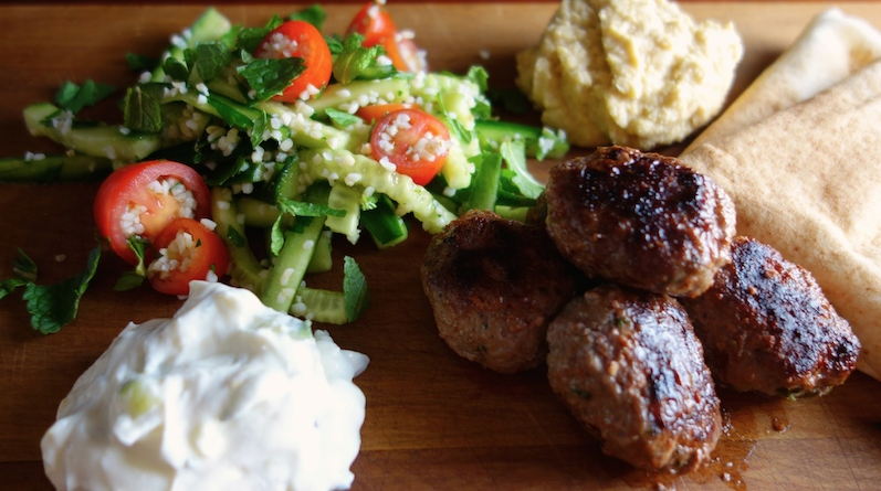 Lamb Kofta and Tabouli Salad – an illustrated recipe