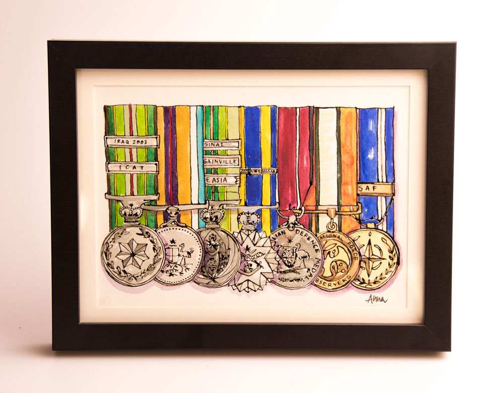 David-Bartlett's-Medals-Framed