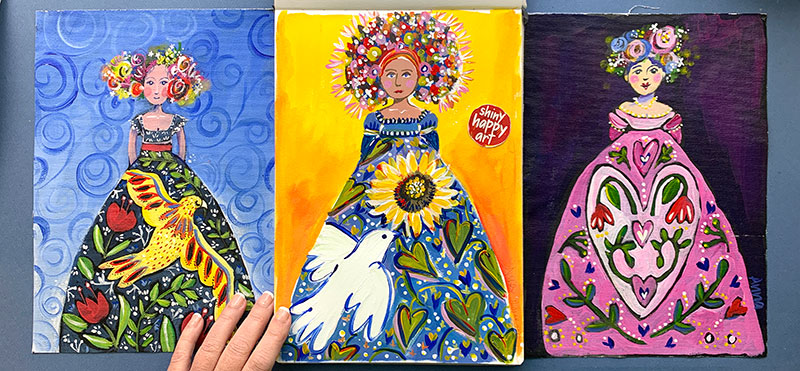 Taster painting #5 - based on The Peace Dress